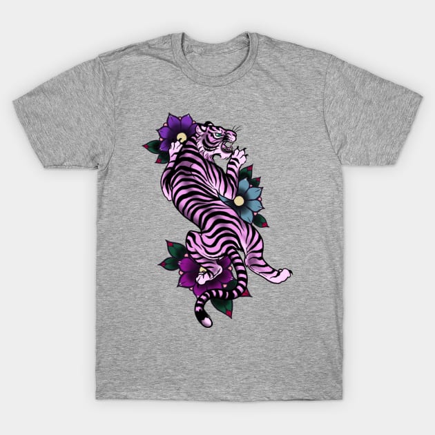 Pink tiger T-Shirt by Huldra Tattoo